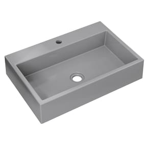 Cuba Pia De Apoio Para Banheiro Retangular 55cm Ivy C08 Cinza - Mpozenato