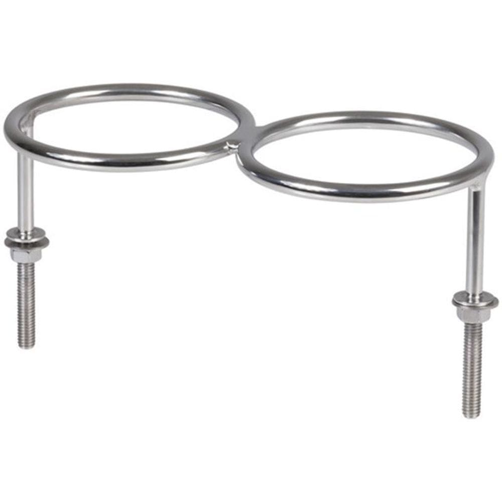 Porta Copo E Garrafas Em Aço Inox Duplo De Embutir