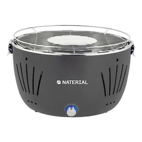 Table Grill Churrasqueira De Mesa Carvão Usb Pilha Cinza