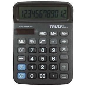 Calculadora De Mesa Trully 12 Dígitos Preta 836b12