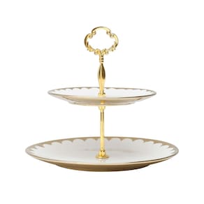 Prato Duplo para Doces de Porcelana Egg 19cm/27cm x 24cm - Wolff