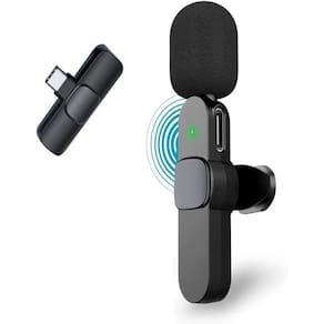 Microfone Lapela Sem Fio Compatível Android Usb C Type C