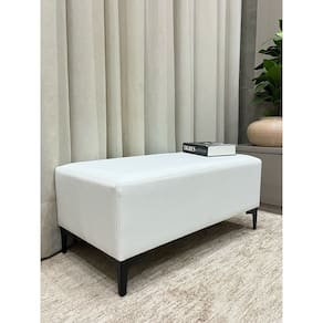 Puff Decorativo Vegas Linho Premium Cru Bela Manu Decor