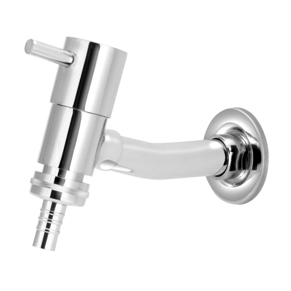 Torneira Para Tanque/Jardim Reta Parede Com Bico Metal 1/4V