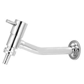 Torneira Longa Para Tanque/Jardim Reta Parede Bico Metal 1/4