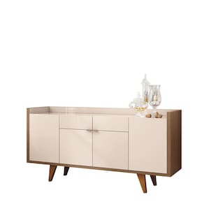 Buffet Aparador Harmonia 4 Portas 2 Gavetas 160x79 Castanho EdeCasaMoveis