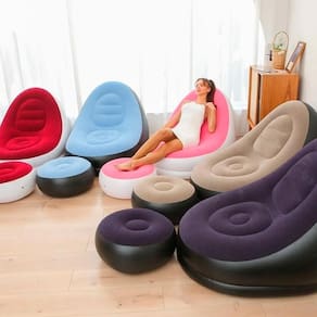 Sofá Inflável Com Encosto Para Viagem E Lazer