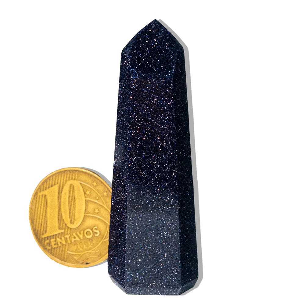 Ponta Pedra Estrela Azul Lapidada 5 a 6cm Média 21g Tipo B