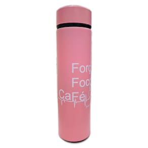 Garrafa Termometro Termica Inox Display Led A Vacuo Cor:Rosa