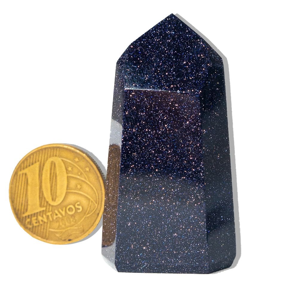 Ponta Pedra Estrela Azul Lapidada 4 a 5cm Média 22g Tipo B