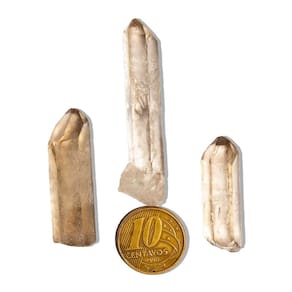 01 Ponta Quartzo Toque Fumê Bruto 10 a 20g 3 a 5cm Tipo B