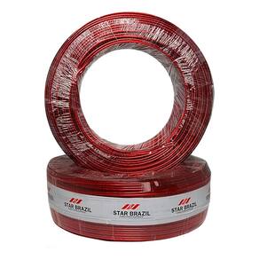 Fio Polarizado Bicolor 2X0,30Mm Preto/Vermelho - 100M Rolo