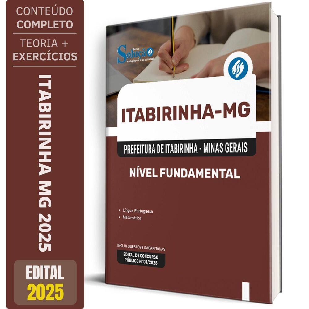 Apostila Prefeitura Itabirinha Mg 2025 Nível Fundamental
