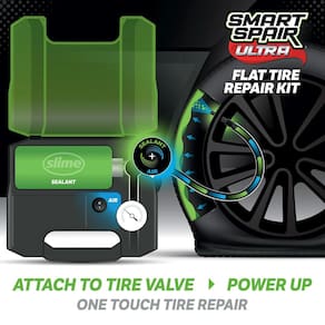 Kit Reparo Pneu Slime Smart Spair Ultra Carro Elétrico Suv