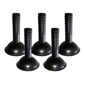 Desentupidor De Pia De Mão Pequeno Preto Em Borracha Kit 5