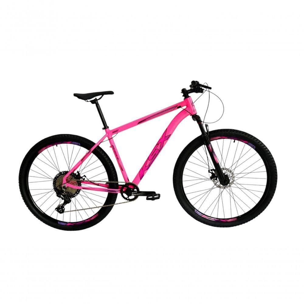 Bicicleta Aro 29 Ksx Sd7 12v Garfo Com Trava K7 11/50 Freios Hidráulicos Kit 1x12 - Rosa Tam. 19