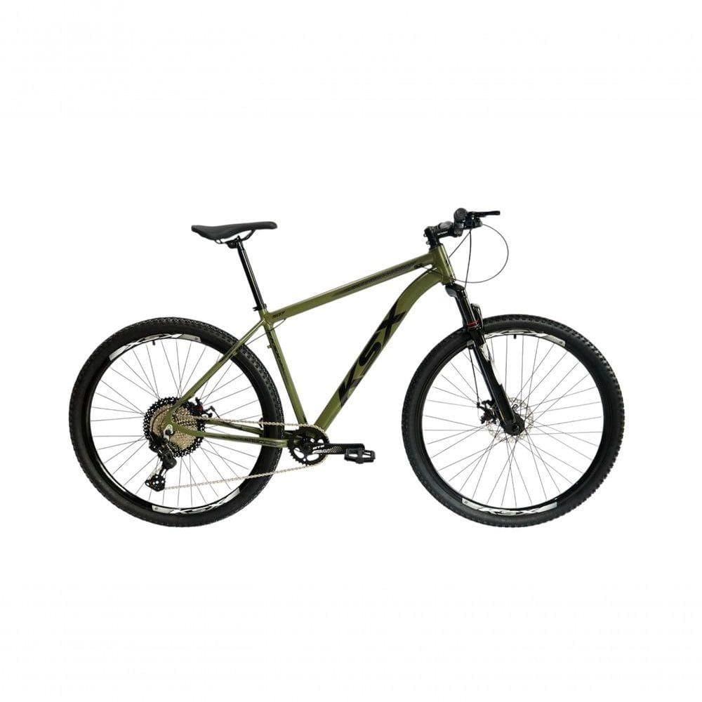 Bicicleta Aro 29 Ksx Sd7 12v Garfo Com Trava K7 11/50 Freios Hidráulicos Kit 1x12 - Verde Militar Tam. 21