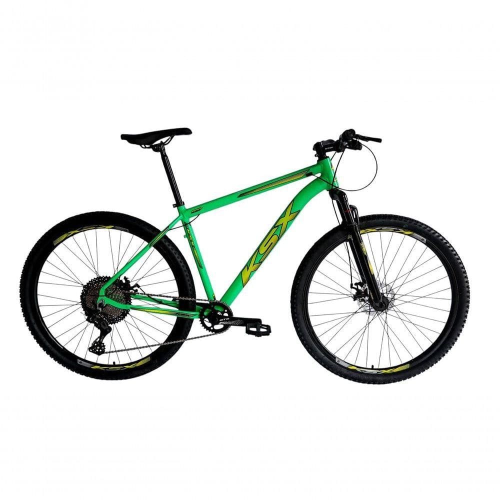 Bicicleta Aro 29 Ksx Sd7 12v Garfo Com Trava K7 11/50 Freios Hidráulicos Kit 1x12 - Verde Chiclete Tam. 17
