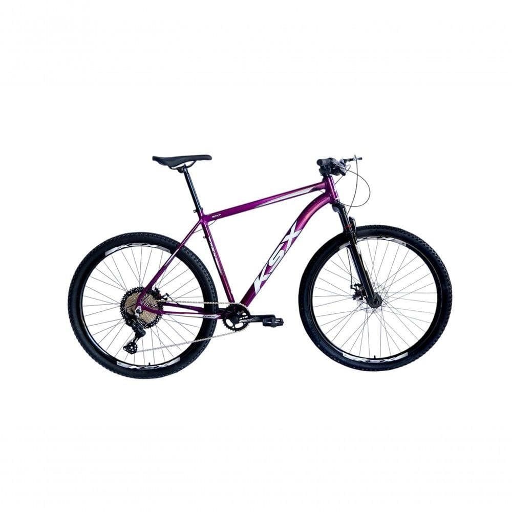 Bicicleta Aro 29 Ksx Sd7 12v Garfo Com Trava K7 11/50 Freios Hidráulicos Kit 1x12 - Roxo/branco Tam. 19