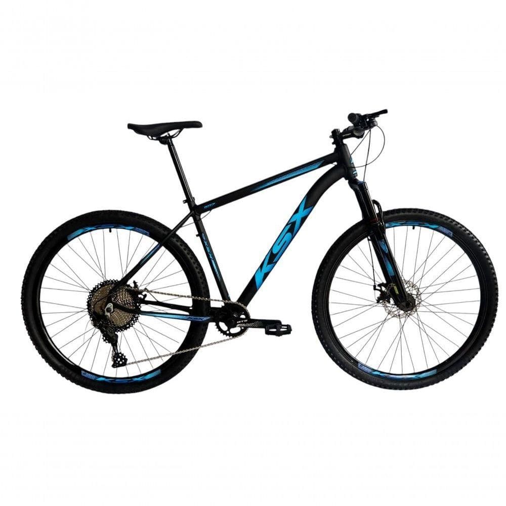 Bicicleta Aro 29 Ksx Sd7 12v Garfo Com Trava K7 11/50 Freios Hidráulicos Kit 1x12 - Preto/azul Tam. 21