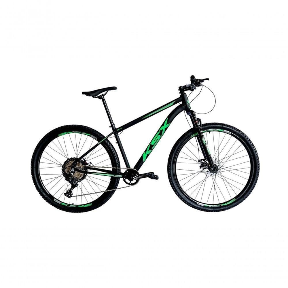 Bicicleta Aro 29 Ksx Sd7 12v Garfo Com Trava K7 11/50 Freios Hidráulicos Kit 1x12 - Preto/verde Tam. 19