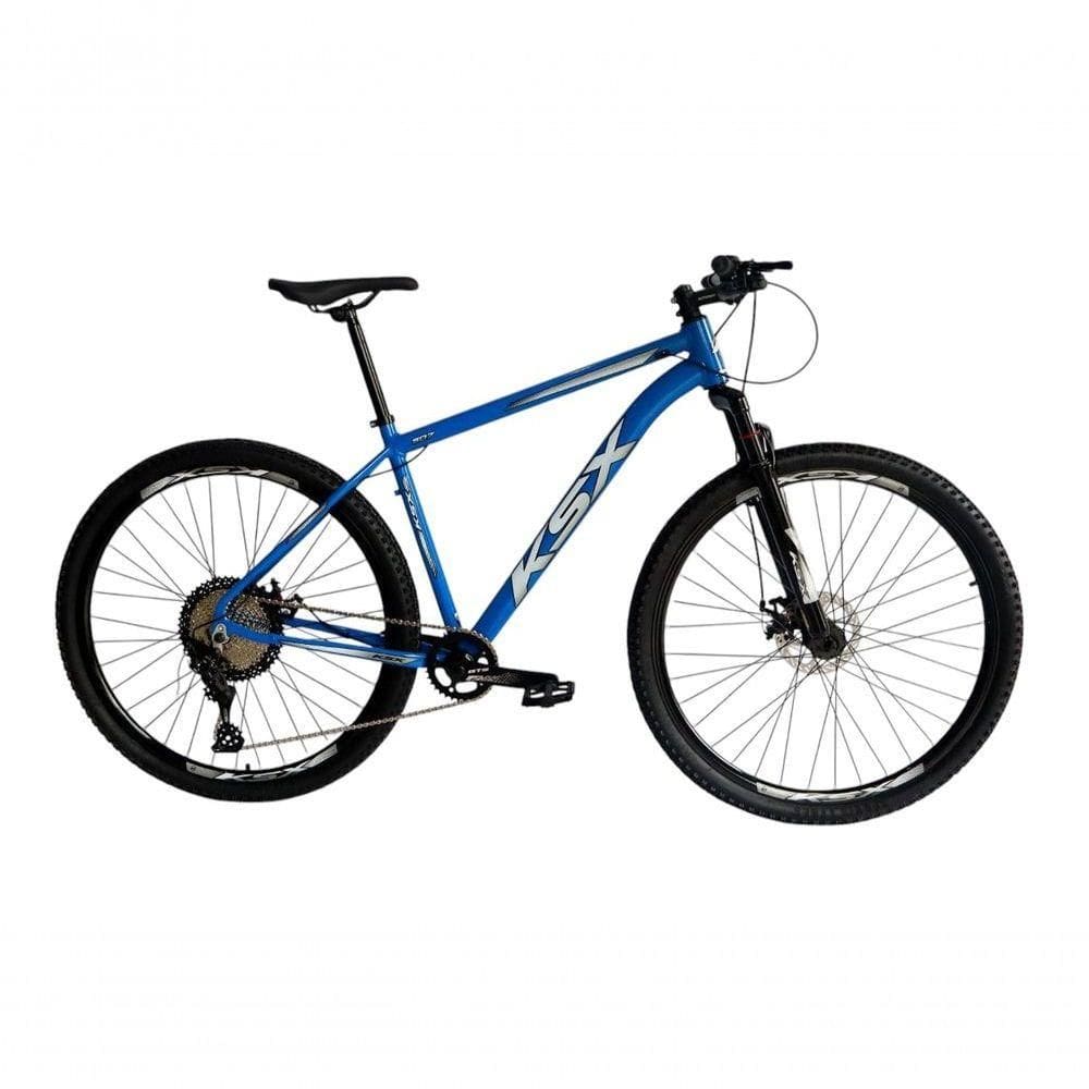 Bicicleta Aro 29 Ksx Sd7 12v Garfo Com Trava K7 11/50 Freios Hidráulicos Kit 1x12 - Azul/branco Tam. 21