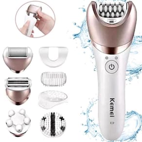 Kemei 8001 Aparador Facial Axila Pernas Bivolt Rosa Barato