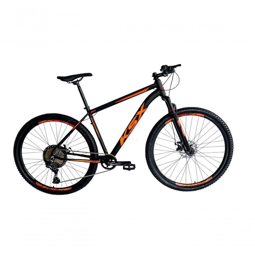 Bicicleta Aro 29 Ksx Sd7 12v Garfo Com Trava K7 11/50 Freios Hidráulicos Kit 1x12 - Preto/laranja Tam. 17
