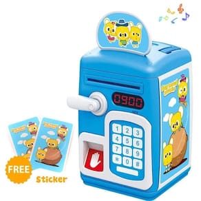 Cofre Digital Eletrônico Com Senha E Impressão Digital, Cofrinho Infantil, Teclado E Biometria, Ideal Para Moedas e Nota