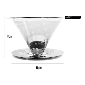 Kit Coador De Café Reutilizável 102 + Açucareiro Em Aço Inox