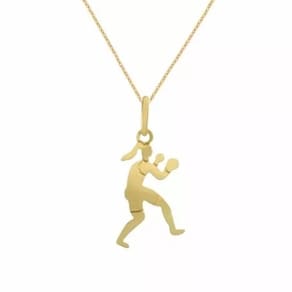 Colar Cordão Luta Boxe Esporte Folheado 18k