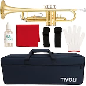 Trompete Tivoli Bb Si Bemol Estojo Case Luxo E Acessórios