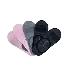 Meia 5 Pares Feminina Liner Microfiber Rosa Skechers