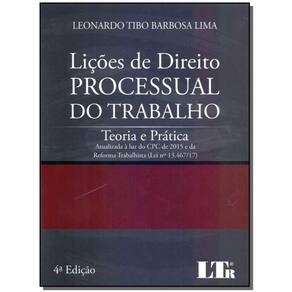 Licoes De Direito Processual Do Trabalho - 04Ed/17