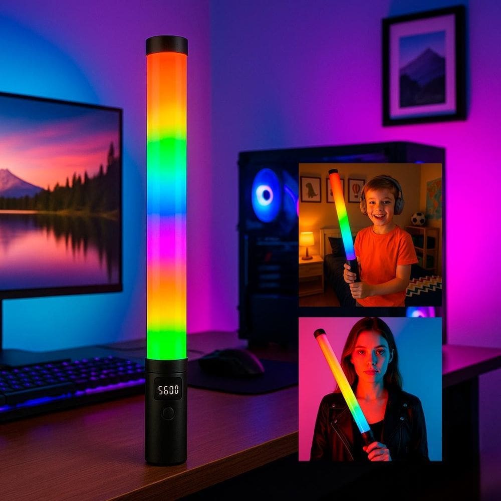 Bastão Led Potente Com Cores Artísticas E Vibrantes