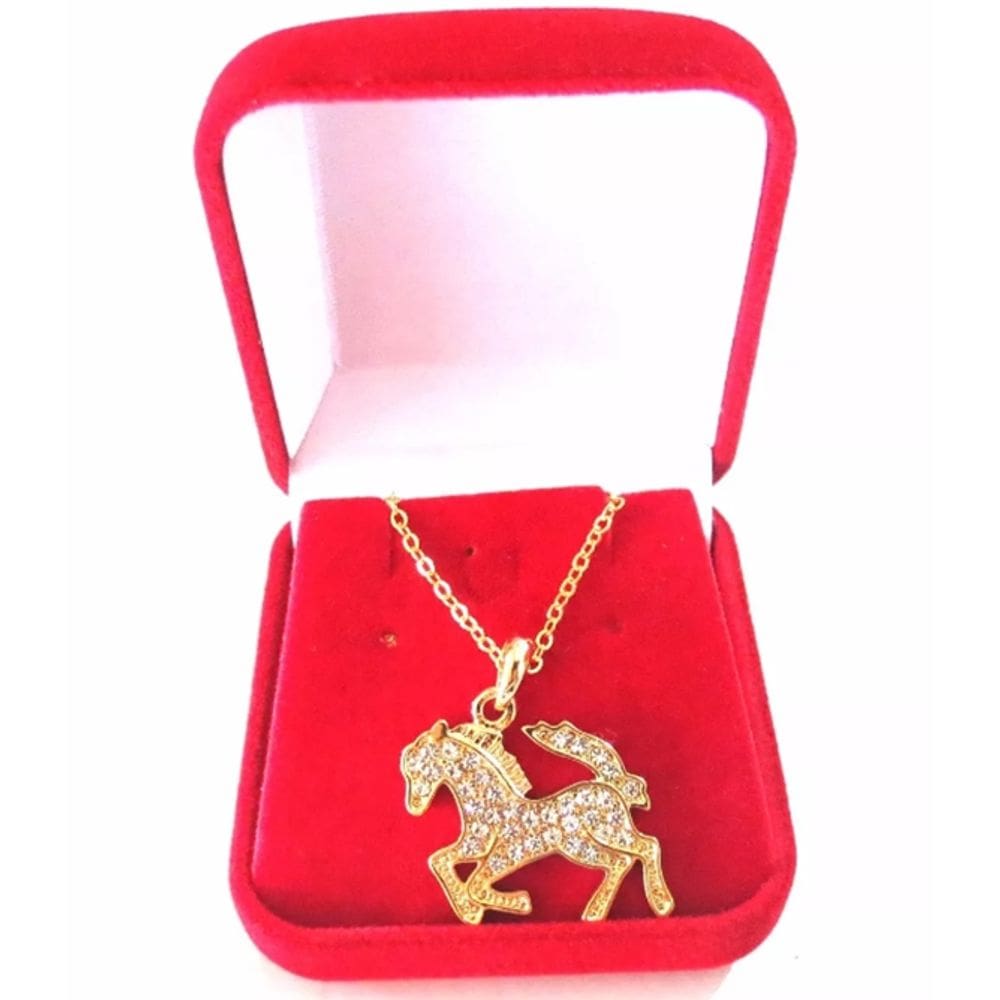 Colar Cordão Cavalo Country Folheado 18k