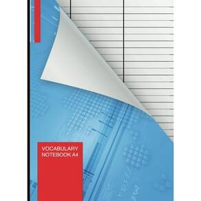 Caderno de vocabulário A4 3000 palavras, 100 páginas, pautado em 3 colunas