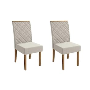 Cadeira Sala de Jantar Gardênia 2CAD149 Madeirado Kit 2 Un Canela/Linho Bege Caqui - Kappesberg