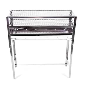 Churrasqueira Espetinho Inox Grande Grelha Dupla 80cm