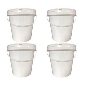 Balde De Palmito 3.6L E Tampa Lacre - 4 Pçs