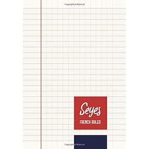 Caderno Seyes French Ruled A5, 110 páginas, capa mole creme