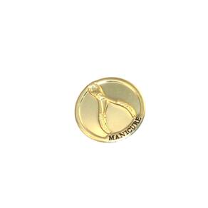 Broche Botton Medalha Manicure Alicate Folheado 18k
