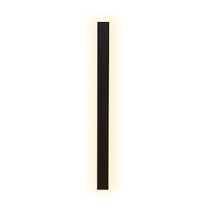 Arandela Luminária Parede Linear Led Indireta 1M 220V Preto
