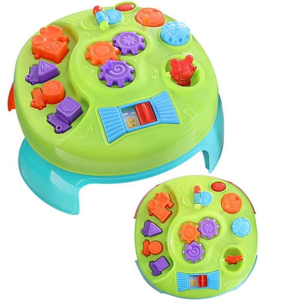 Mesa Educativa Infantil Com Peças De Encaixe E Atividades