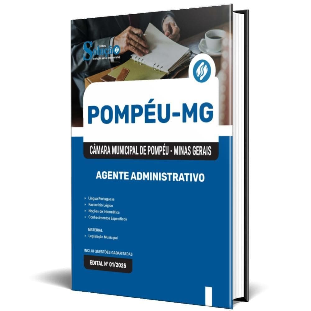 Apostila Câmara De Pompéu Mg 2025 - Agente Administrativo