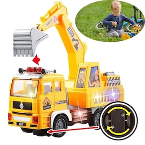 Escavadeira Caminhão Brinquedo Infantil Luzes E Som A