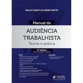 Manual Da Audiência Trabalhista - Teoria E Prática - 2025