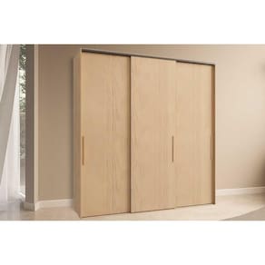 Guarda Roupa Casal 3 Portas de Correr e 2 Gavetas PH 1808 Carvalho Nature/Off White - Herval