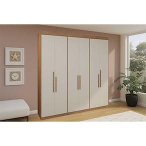 Guarda Roupa Casal 6 Portas e 2 Gavetas PH 1804 Carvalho/Off White - Herval