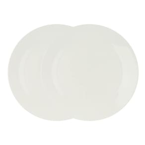 Kit 2 Pratos Para Sobremesa De Porcelana Clean Branco 20Cm